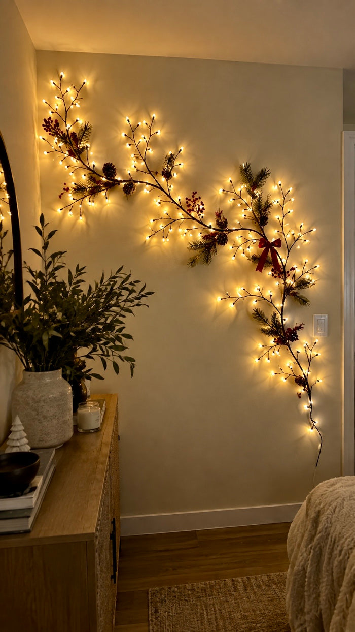 Flexible Christmas wall lighting setup